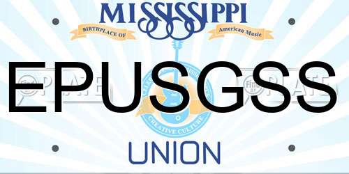 EPUSGSS Mississippi License Plate