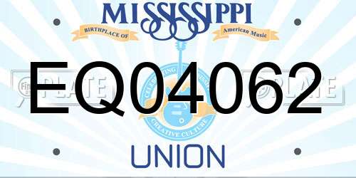 EQ04062 Mississippi License Plate
