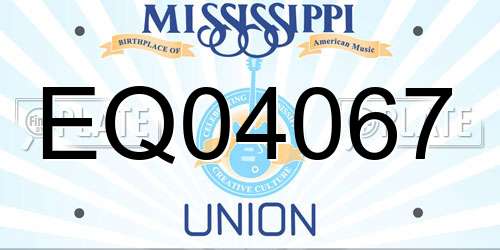 EQ04067 Mississippi License Plate