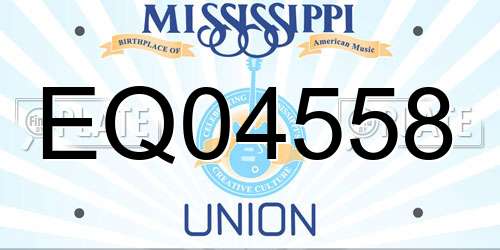 EQ04558 Mississippi License Plate