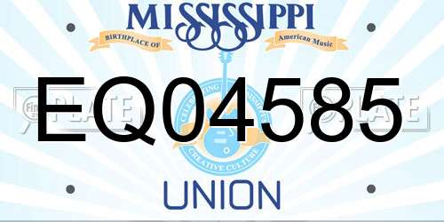 EQ04585 Mississippi License Plate