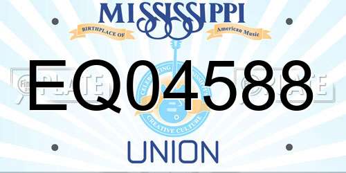 EQ04588 Mississippi License Plate