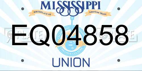 EQ04858 Mississippi License Plate