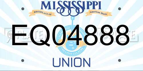 EQ04888 Mississippi License Plate
