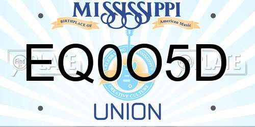 EQ0O5D Mississippi License Plate