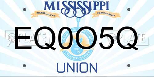 EQ0O5Q Mississippi License Plate