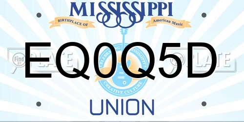 EQ0Q5D Mississippi License Plate