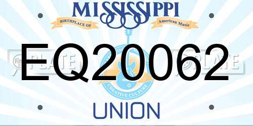 EQ20062 Mississippi License Plate