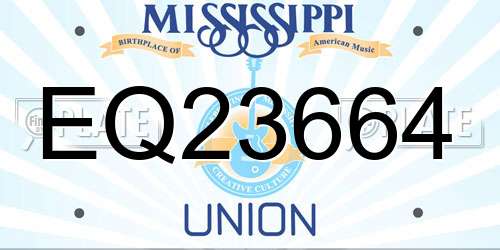 EQ23664 Mississippi License Plate