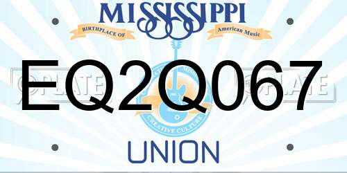 EQ2Q067 Mississippi License Plate