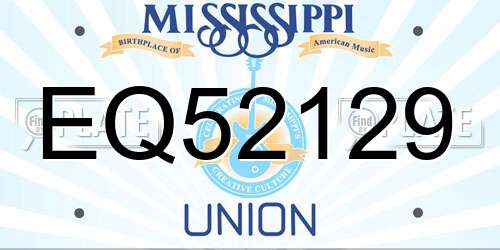 EQ52129 Mississippi License Plate
