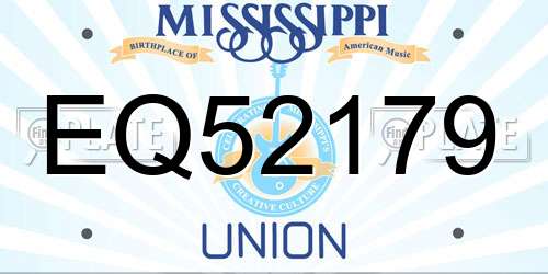 EQ52179 Mississippi License Plate