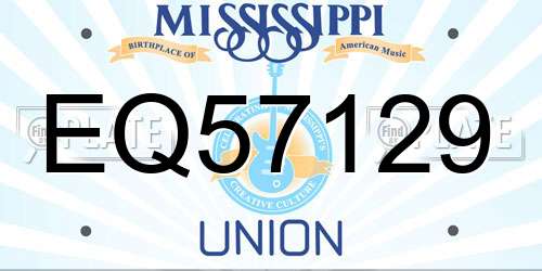 EQ57129 Mississippi License Plate