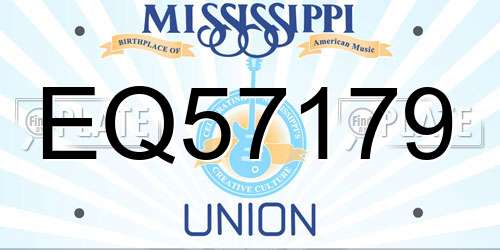 EQ57179 Mississippi License Plate