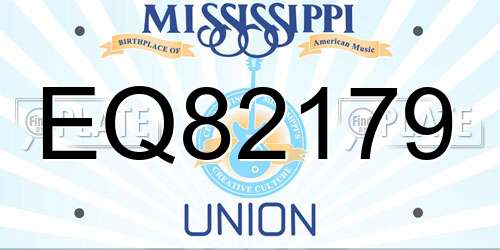 EQ82179 Mississippi License Plate