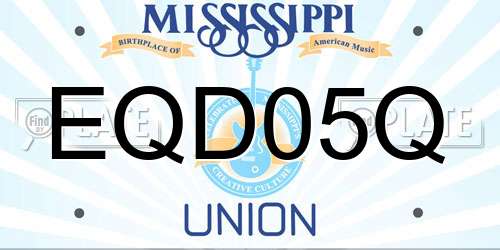 EQD05Q Mississippi License Plate