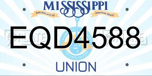 EQD4588 Mississippi License Plate