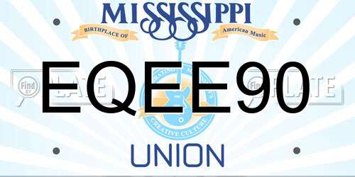EQEE90 Mississippi License Plate