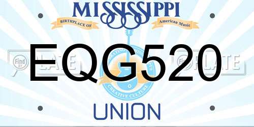 EQG520 Mississippi License Plate