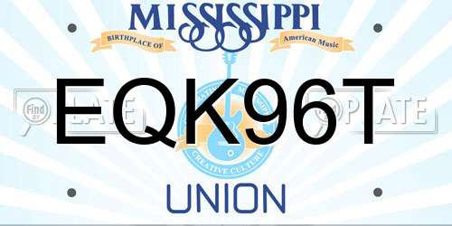 EQK96T Mississippi License Plate
