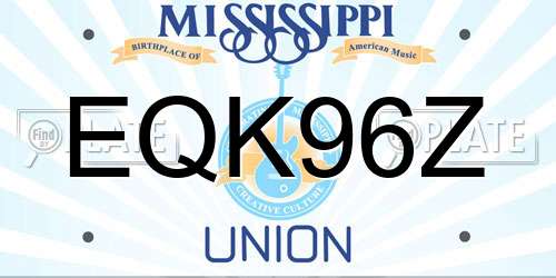 EQK96Z Mississippi License Plate