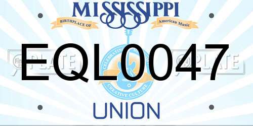 EQL0047 Mississippi License Plate