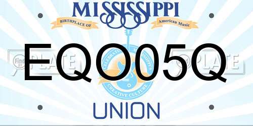 EQO05Q Mississippi License Plate