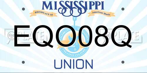 EQO08Q Mississippi License Plate