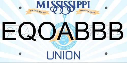 EQOABBB Mississippi License Plate