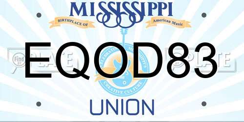 EQOD83 Mississippi License Plate