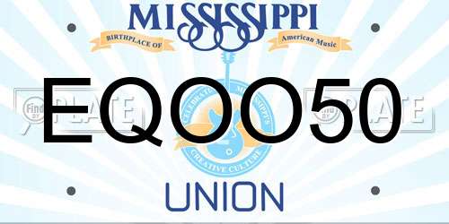 EQOO50 Mississippi License Plate