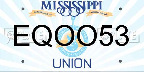 EQOO53 Mississippi License Plate