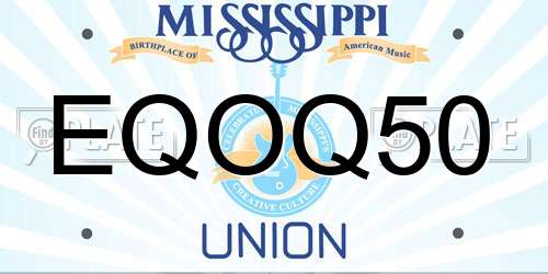 EQOQ50 Mississippi License Plate