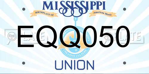 EQQ050 Mississippi License Plate