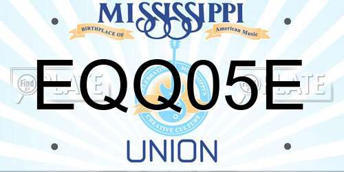 EQQ05E Mississippi License Plate