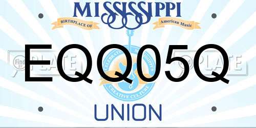 EQQ05Q Mississippi License Plate