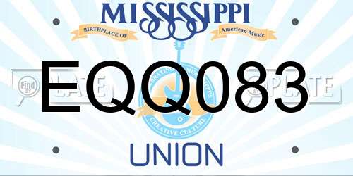 EQQ083 Mississippi License Plate