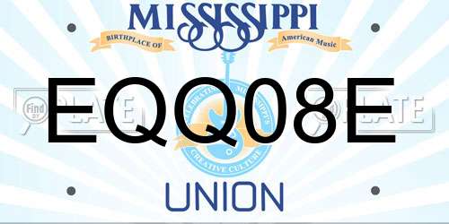 EQQ08E Mississippi License Plate