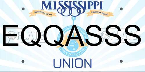EQQASSS Mississippi License Plate