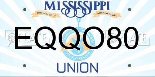 EQQO80 Mississippi License Plate