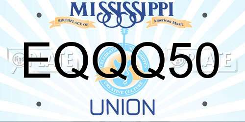 EQQQ50 Mississippi License Plate
