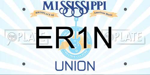 ER1N Mississippi License Plate