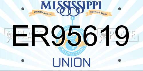 ER95619 Mississippi License Plate