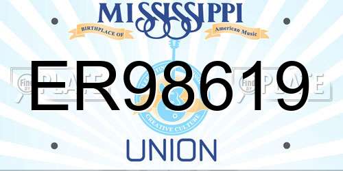 ER98619 Mississippi License Plate