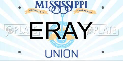 ERAY Mississippi License Plate