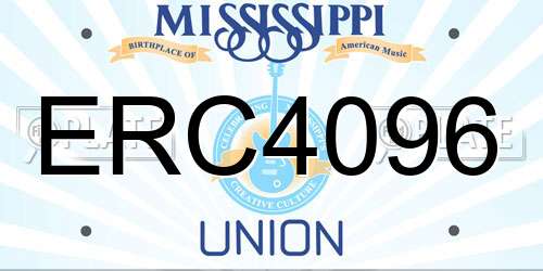 ERC4096 Mississippi License Plate