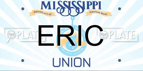 ERIC Mississippi License Plate