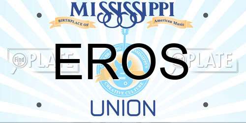 EROS Mississippi License Plate