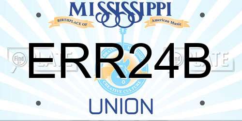 ERR24B Mississippi License Plate