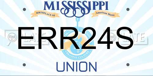 ERR24S Mississippi License Plate